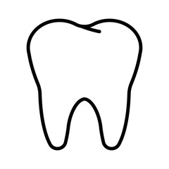 Obraz premium Illustration of a tooth icon for a dentist office on a white background