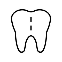 Illustration of a tooth icon for a dentist office on a white background