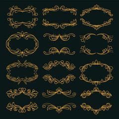 Baroque Golden Borders Vector Pack