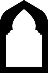 Fototapeta premium Elegant Islamic Arch Door and Window Frame for Mosque Design