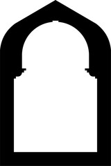 Fototapeta premium Decorative Islamic Arch Design Featuring Mosque Door and Window Frame