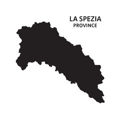 La Spezia Province Silhouette Map Vector