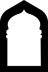 Decorative Islamic Arch Design Featuring Mosque Door and Window Frame