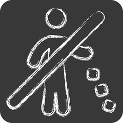 Icon No Littering. related to Waste symbol. chalk Style. design editable