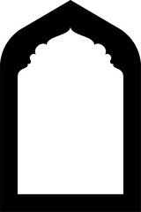 Decorative Islamic Arch Design Featuring Mosque Door and Window Frame