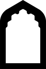 Decorative Islamic Arch Design Featuring Mosque Door and Window Frame