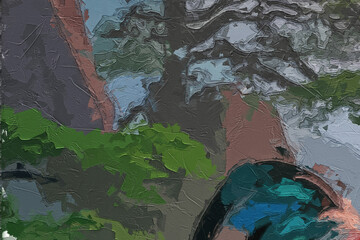 Various oil paintings, flowers, landscapes, waterfalls, forests, roosters, landscapes, butterflies, spotted deer, rabbits, lakes, roses, peonies, flowers