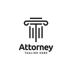 Attorney law firm logo icon design