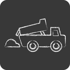 Icon Dumpsite. related to Waste symbol. chalk Style. design editable
