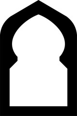 Islamic Arch Style Mosque Entrance Door with Ornamental Window Frame
