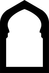 Islamic Arch Style Mosque Entrance Door with Ornamental Window Frame