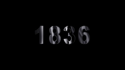 number 1836 on black background.