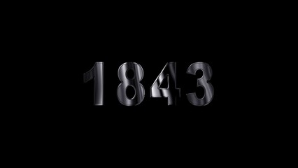 number 1843 on black background.