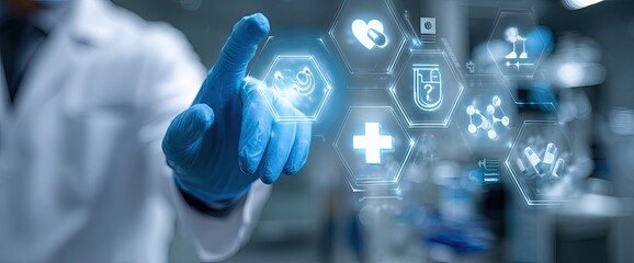 Doctor interacting with holographic medical interface (1)