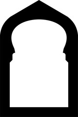 Islamic Arch Style Mosque Entrance Door with Ornamental Window Frame