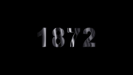 number 1872 on black background.