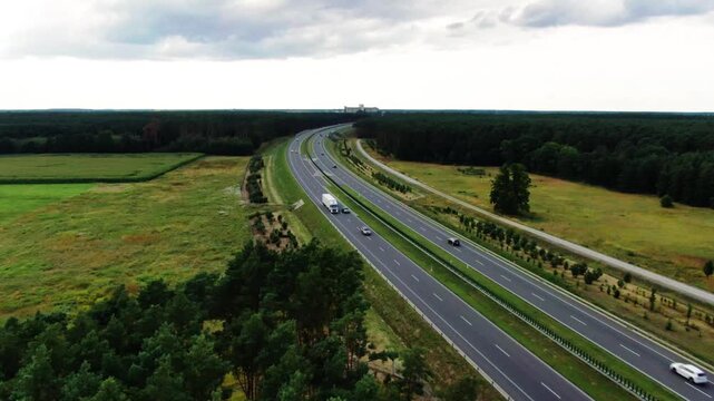 s5 highway road infrastucture dron flight above
