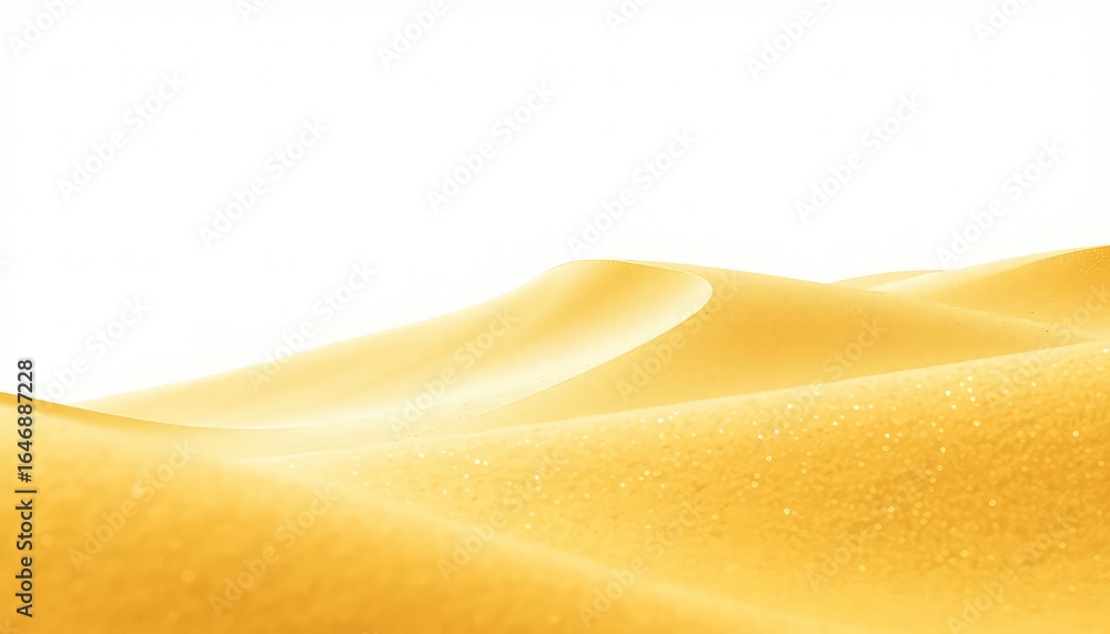Poster golden undulating dunes illuminated by the light create a surreal landscape, embodying simplicity an