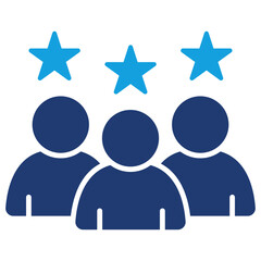 Experts Flat Blue Icon