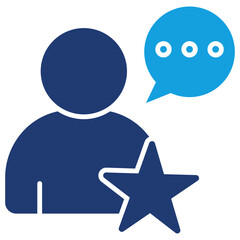 Obraz premium Specialist Flat Blue Icon