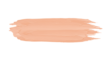 A single, horizontal, light peach abstract watercolor brush stroke with fibrous texture on a pristine transparent background with ample negative space, high-key studio shot, modern elegance concept
