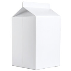 Isolated single blank white cardboard box packaging product container on white background
