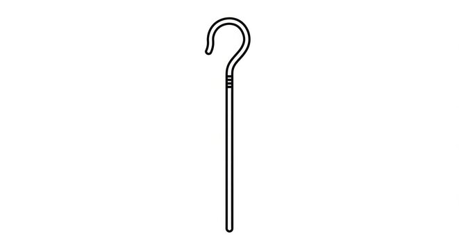 Discover the symbolism of leadership and guidance with this classic shepherd's crook, a timeless emblem of authority and protection