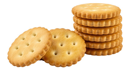 Isolated Stack of Crackers