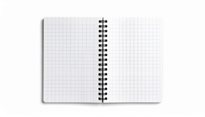 blank notebook isolated on white
