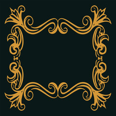 Regal Golden Borders and Elements Vector