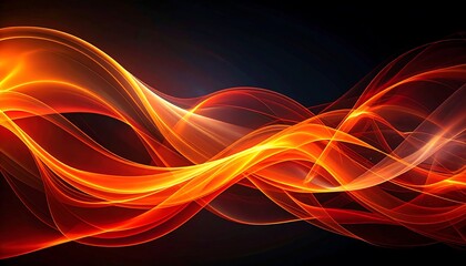 Obraz premium Abstract fiery waves (2)