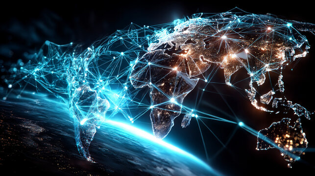 Algorithm development. Businessman touch algorithm development structure global network. Algorithm development improves global connected. Algorithm development enhances efficiency across borders.