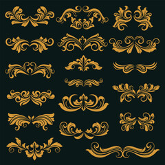 Victorian Gold Ornamental Frames Vector Pack