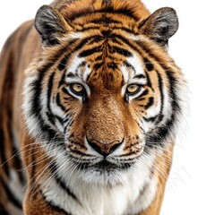 Naklejka premium Close-up of a tiger's head and shoulders