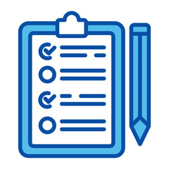 Task Icons In Blue Style, Vector Illustration