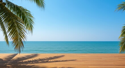 Fototapeta premium Tropical beach wooden deck