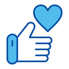 Social Media Icons In Blue Style, Vector Illustration