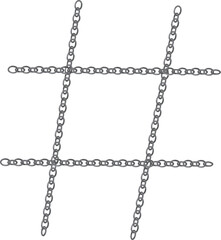 シルバーチェーンのハッシュタグ　Adobe Illustrator Artwork