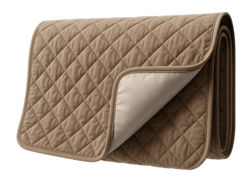 Foldable absorbent blanket for use on a couch in a family room to safeguard from unexpected spills.