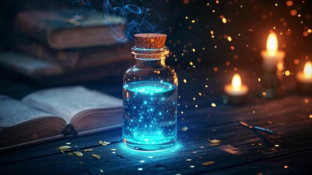 A potion that glows when held
