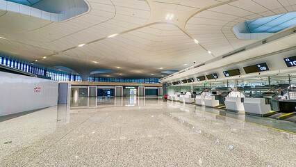 Airport check-in service desk