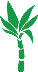 Bamboo Sugarcane icon. Design elements for social network and application. on transparent background.Sugarcane stalks vector illustration of fresh sugarcane plants for agriculture.