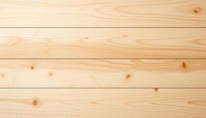 Smoothly finished wooden planks arranged horizontally display natural grain patterns and subtle knots, creating a warm and inviting background