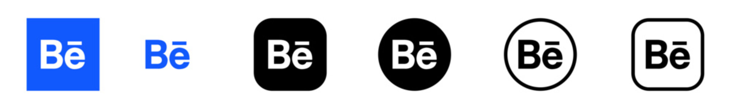 Behance new logo 2025 set in blue and black icons, perfect for portfolios, design, and creative professionals.