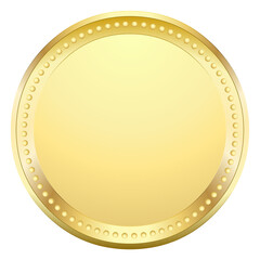 Médaille d'or sur fond blanc