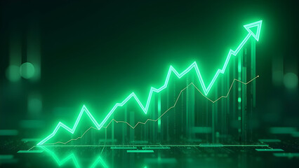 Electronic Graph Showing Falling Prices And Inflation