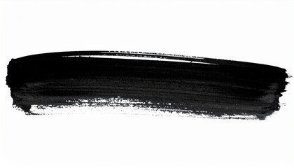 墨の力強い一筆ストロークとインクの飛び散り表現 見出しのアクセントになる装飾