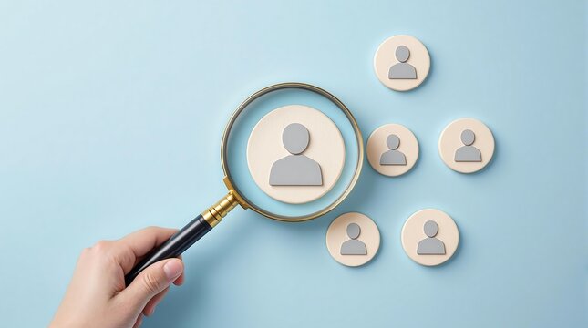 Find the right candidate concept, recruitment process, job search, human resources, hr