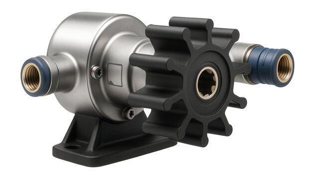 Flexible impeller pump with a neoprene rotor for marine bilge pumping