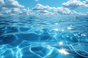 Fototapeta premium Seamless Crystal Clear Water Ripples Background for Summer Scenes